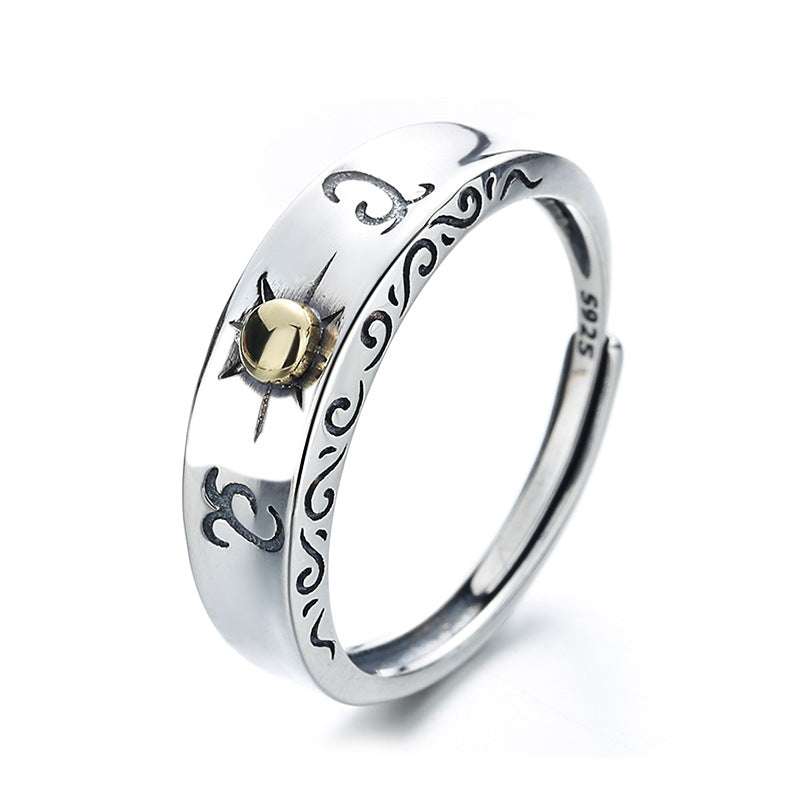 Women's & Men's Sterling Sier Creative Style Indian Sun Rings