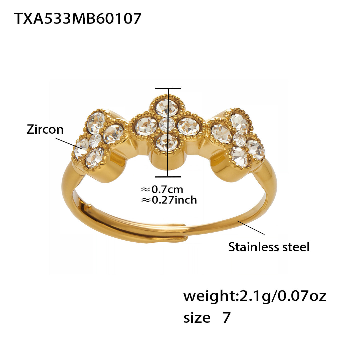 Elegant Color Inlaid Zircon Petal Clover Fashion Lady Jewelry Set