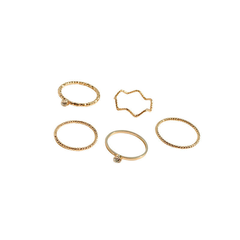 Simple Set Female Personalized Index Finger Adjustable Rings