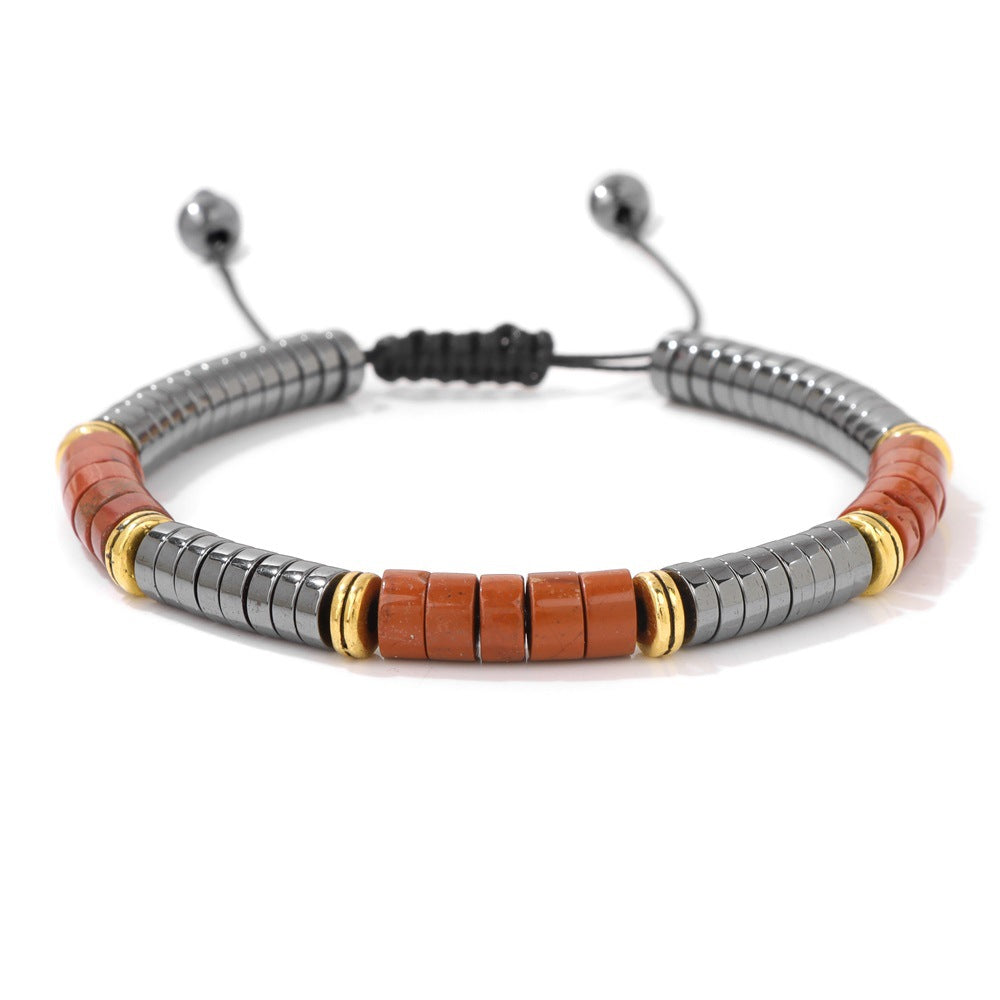 Women's & Men's Spacer Woven Design Turquoise Hollow Bead Bracelets