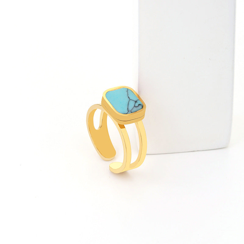 Women's Fashion Simple Stainless Steel Open Geometric Rings