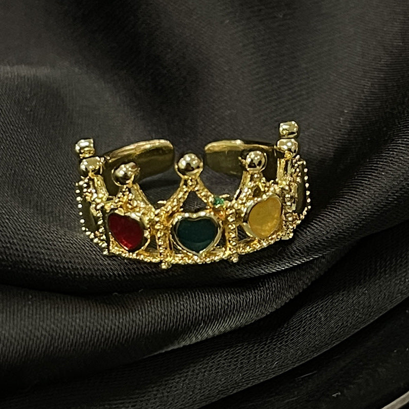 Women's Light Luxury High-grade Open Antique Retro Rings