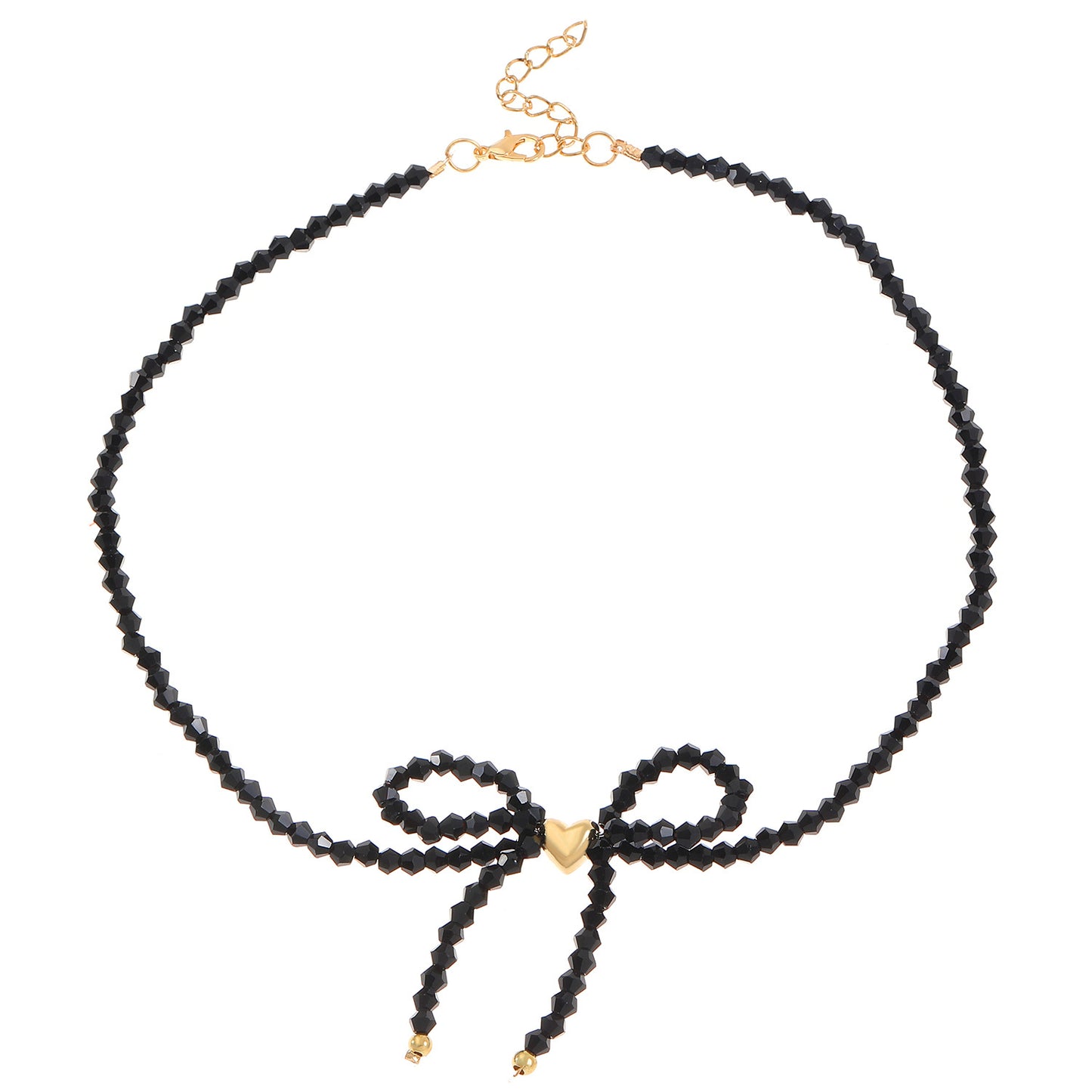 Women's Dopamine Crystal Bow Beaded For Graceful Personality Necklaces