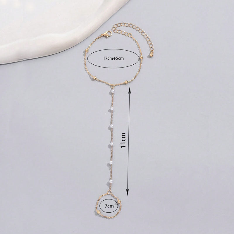 Metal Beads Female Simple Cold Style Imitation Pearl Bracelets