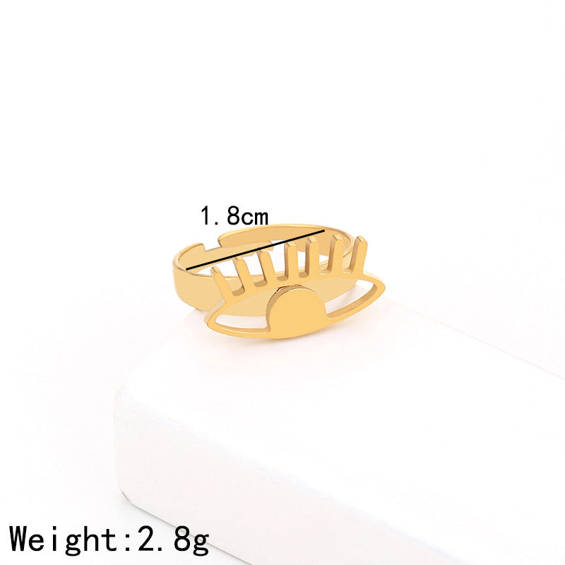 Women's Fashion Simple Stainless Steel Open Geometric Rings