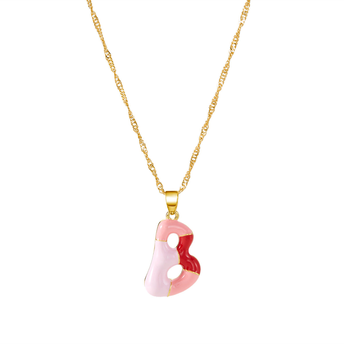 Letter Fashionable Dopamine Color Bubble Clavicle Necklaces