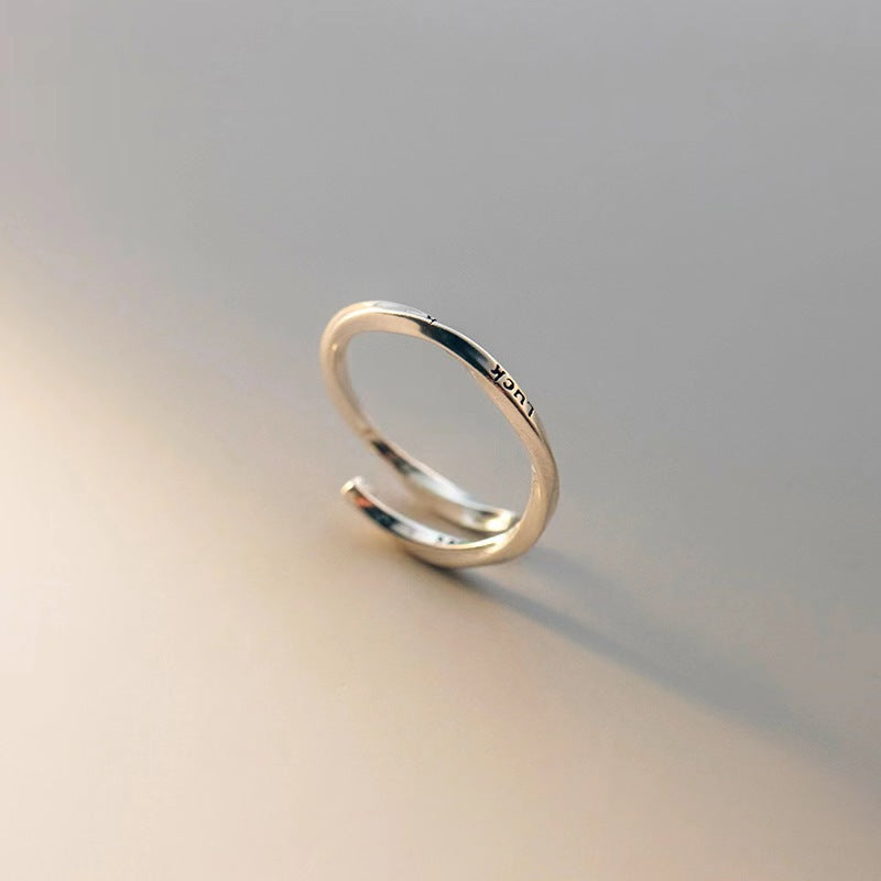 Vintage Twisted Open Female Mobius Letter Rings