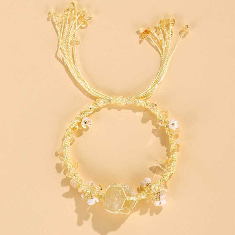 Flower Female Niche High Sense Hand Woven Rope Bracelets