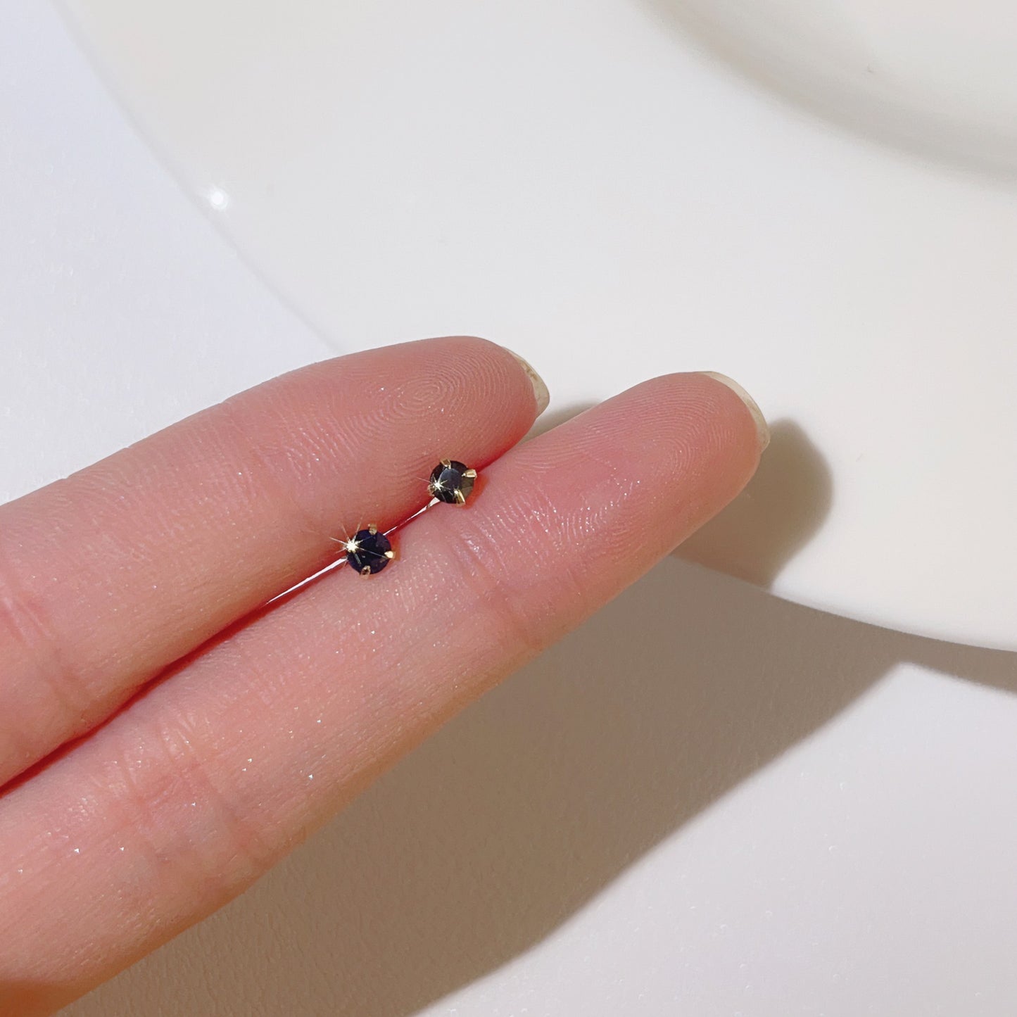 Mini Double-headed Zircon Small Versatile Minimalist Design Ear Earrings