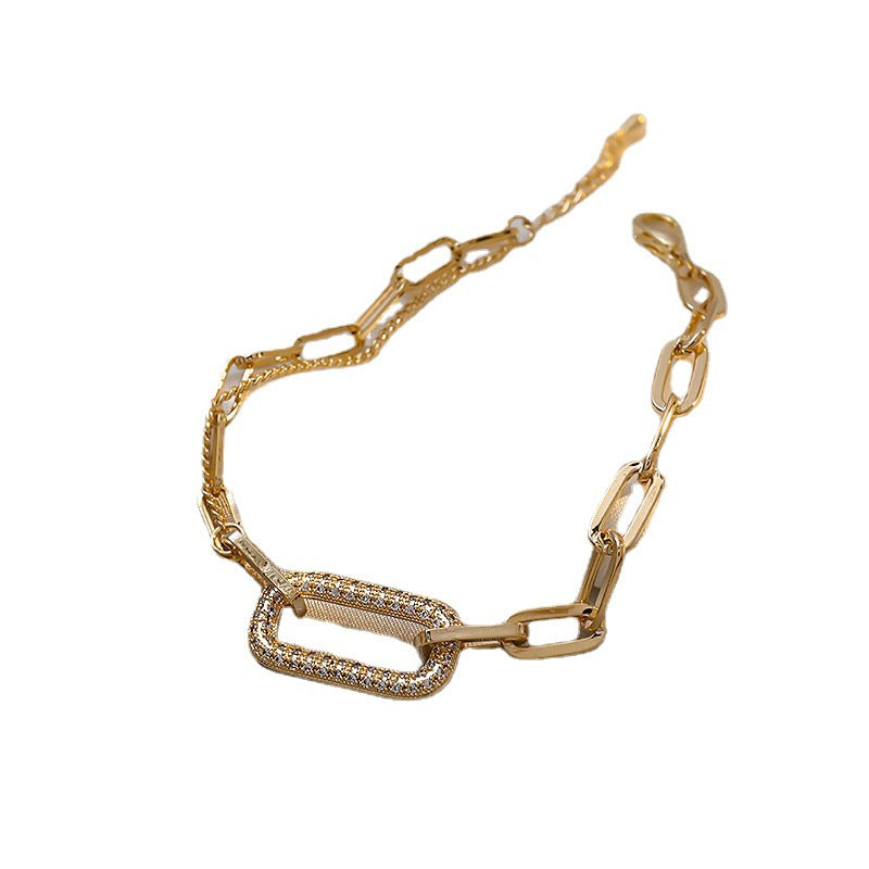 Simple Geometric Diamond Korean Style Fashion Design Bracelets