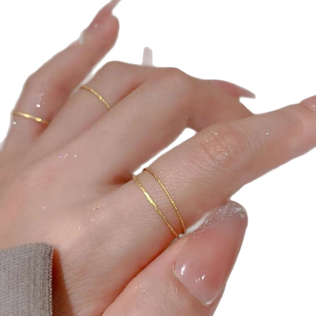 Mini Full Circle Thin Glittering Starry Rings
