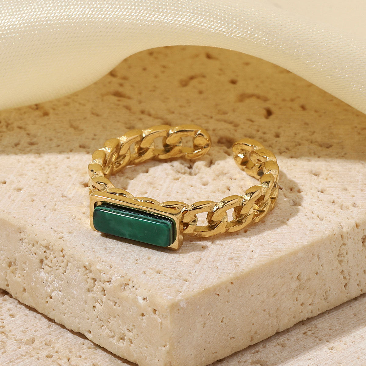 Counter Titanium Steel Blue Gold Natural Rings