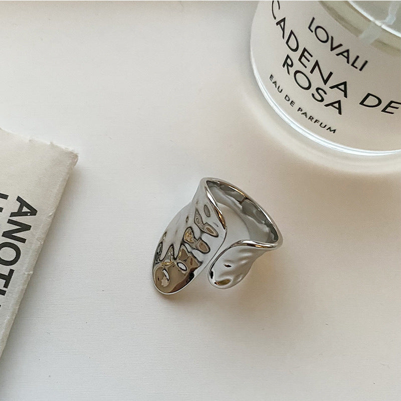 Light Luxury Minority Design Open Irregular Rings