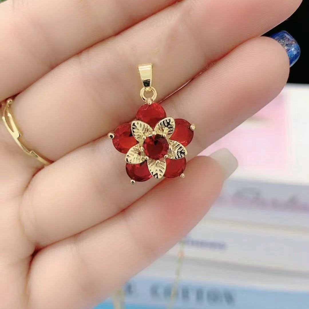 Fresh Flowers Stylish Simple Versatile Light Luxury Minority Design Clavicle Necklace