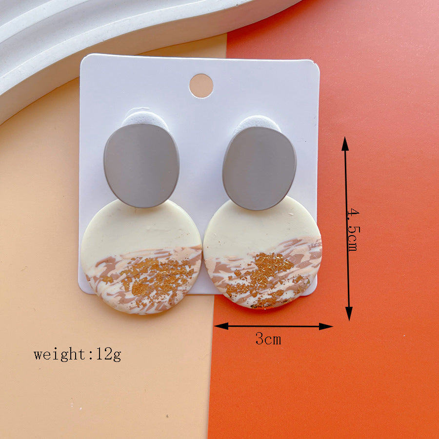 Style Handmade Polymer Clay Female Niche High-grade Earrings