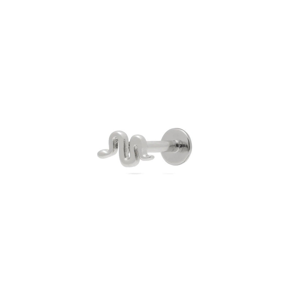 Flat Head Push Piercing Thread Cartilage Earrings