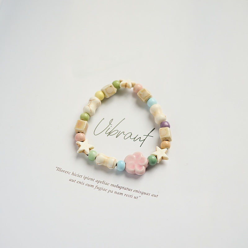 Women's & Men's Ceramic Weaving Ethnic Style Versatile High Bracelets