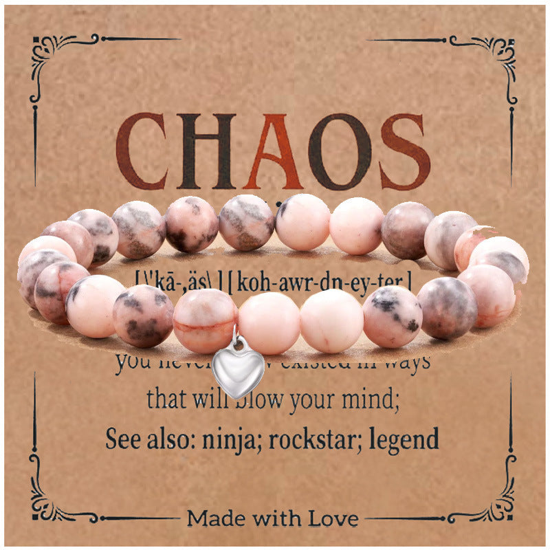 Chalcedony Pink Zebra Moonstone Crystal Female Bracelets