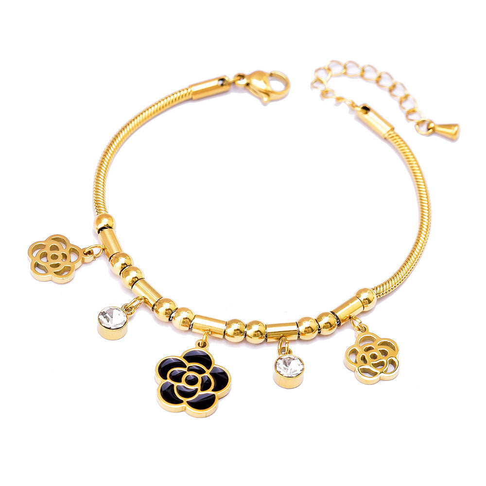 Geometric Heart Shape Shell Butterfly Five-pointed Star Titanium Bracelets