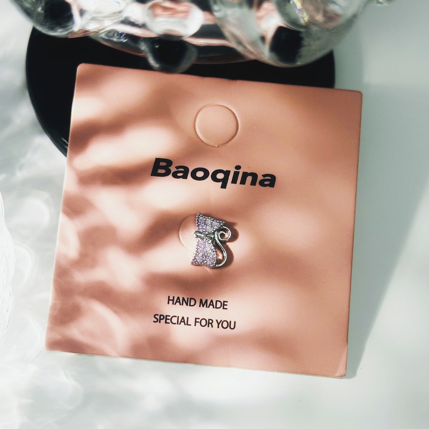 Titanium Steel Niche Super Flash Ear Bone Pin Small Earrings