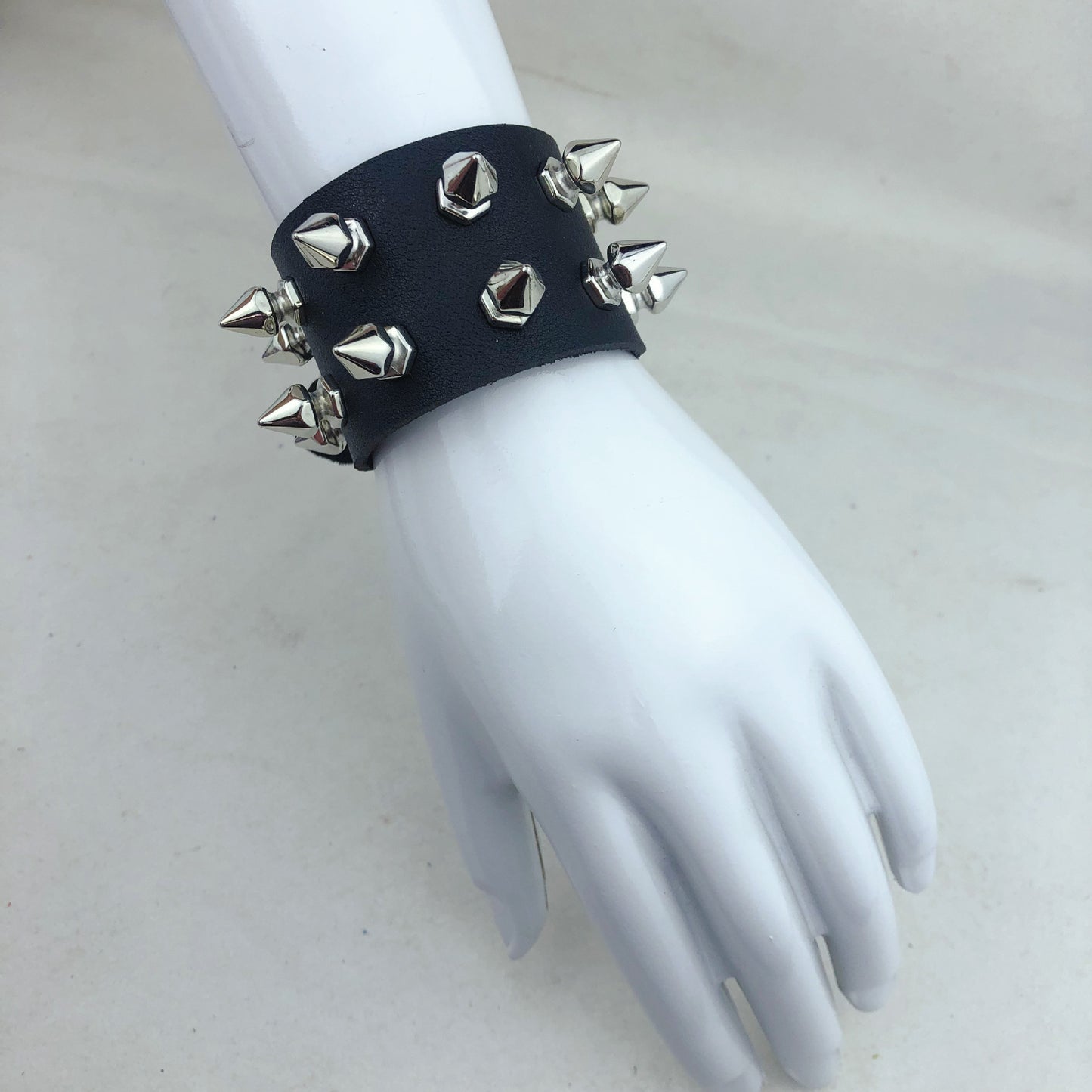 Exaggerated Personalized Punk Leather Watch Tapered Bracelets