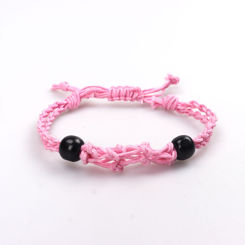 Women's Weave Natural Stone Rope Net Bag Necklaces