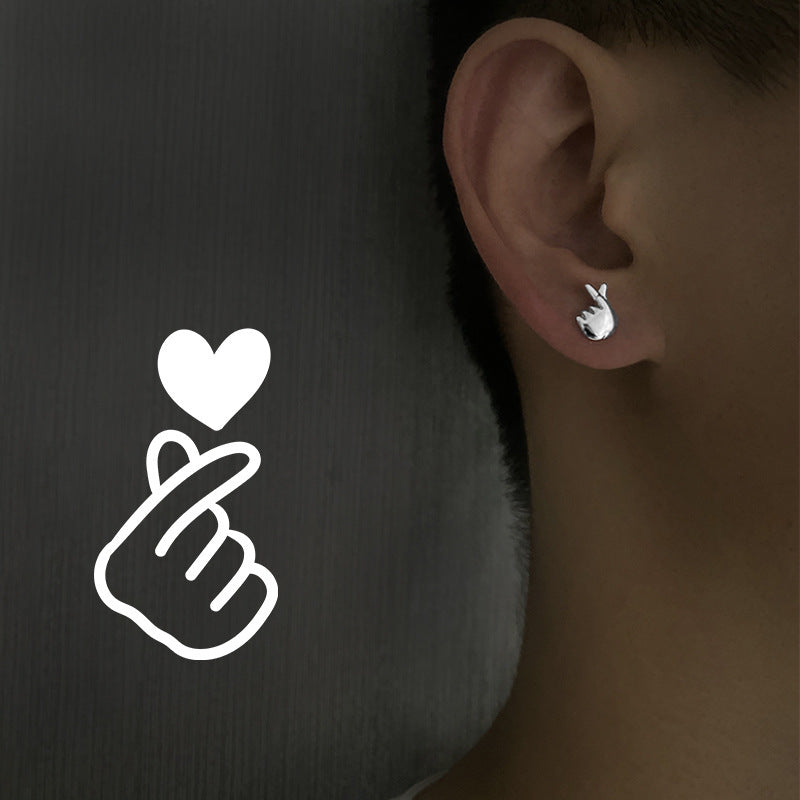 Men's Palm Ear Trendy Personality Simple Refill Hipster Earrings
