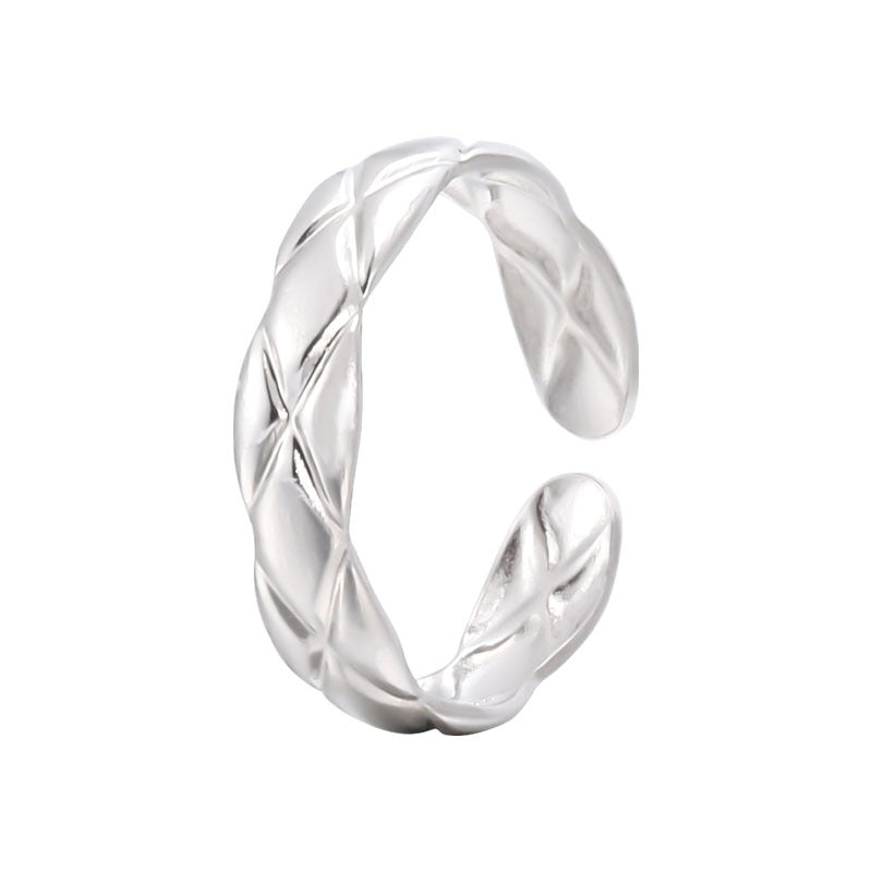 Female Opening Adjustable Stainless Steel Design Sense Rings