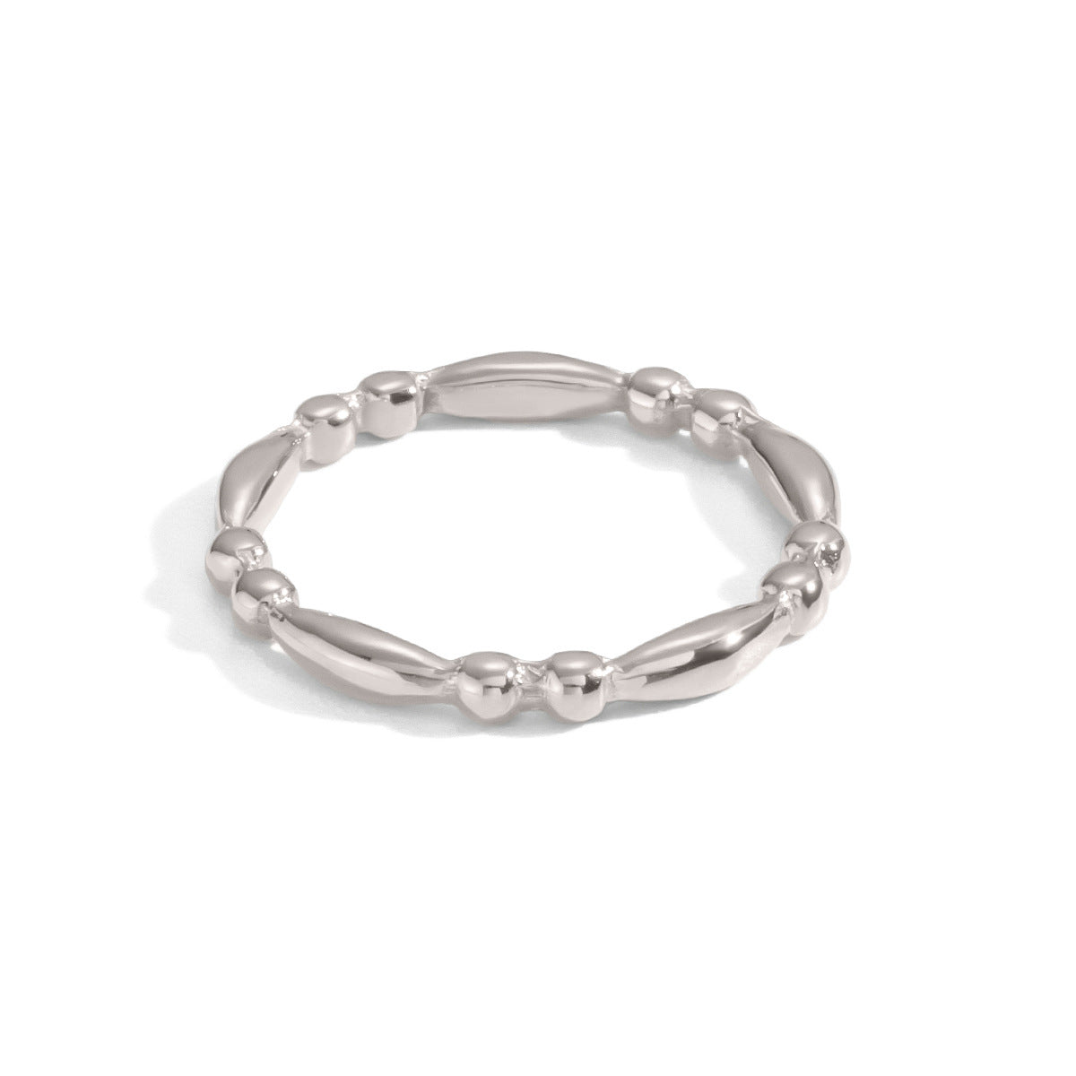 Simple Style Stainless Steel Gold-plated Bamboo Rings