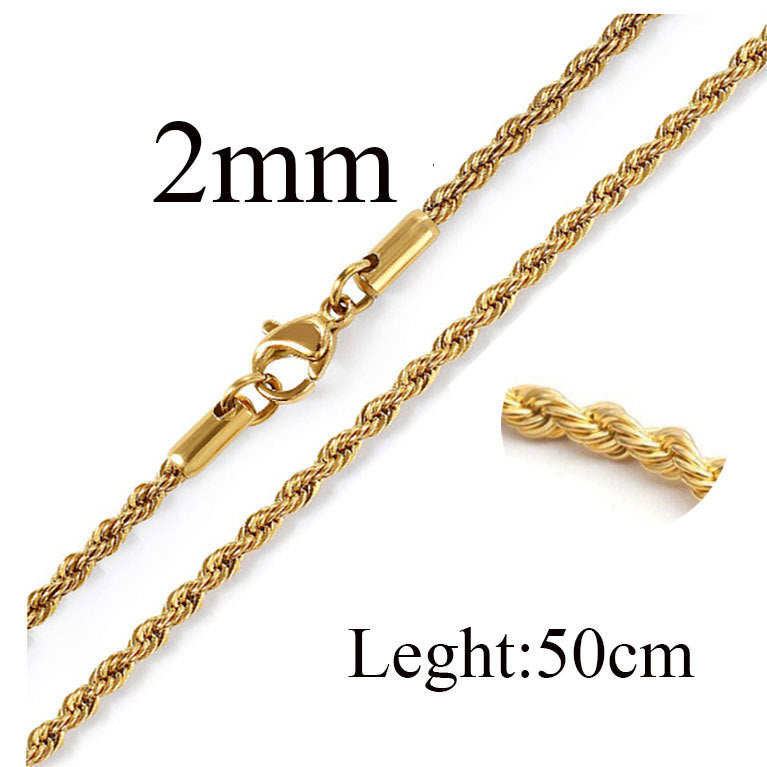 Innovative Simple Stainless Steel Twist Fashion Necklaces