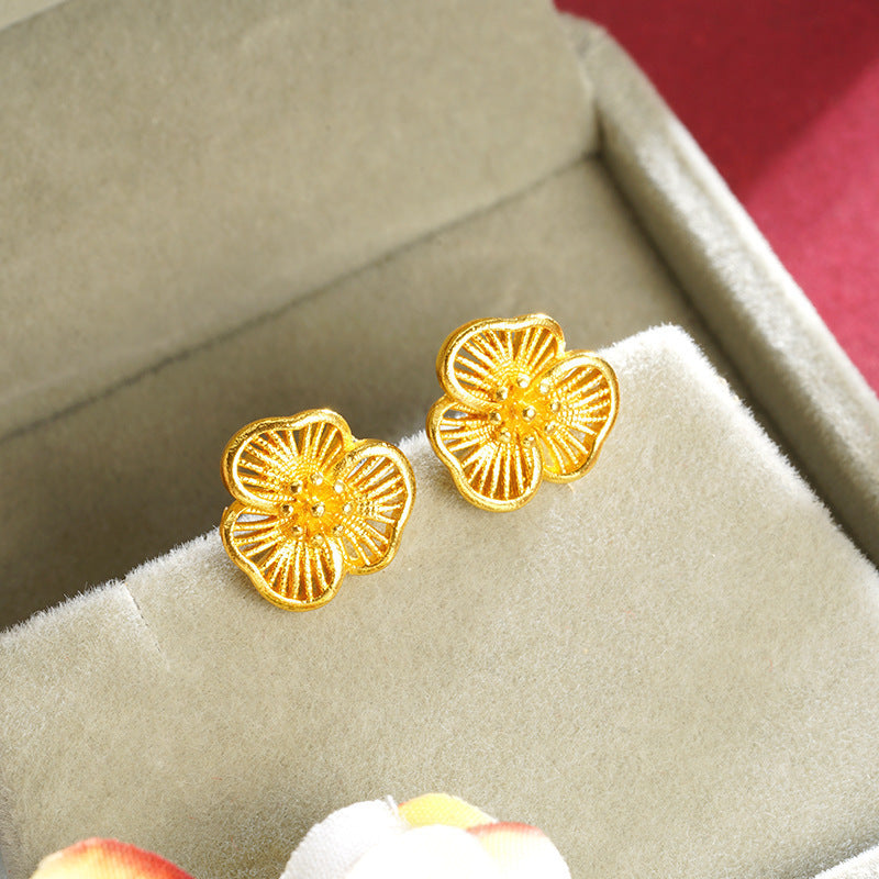 Women's Placer Gold Tassel No Color Fading Rings