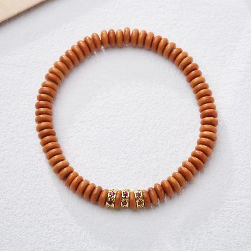 Stone Female Rainbow Gold Tablet Gem Bracelets