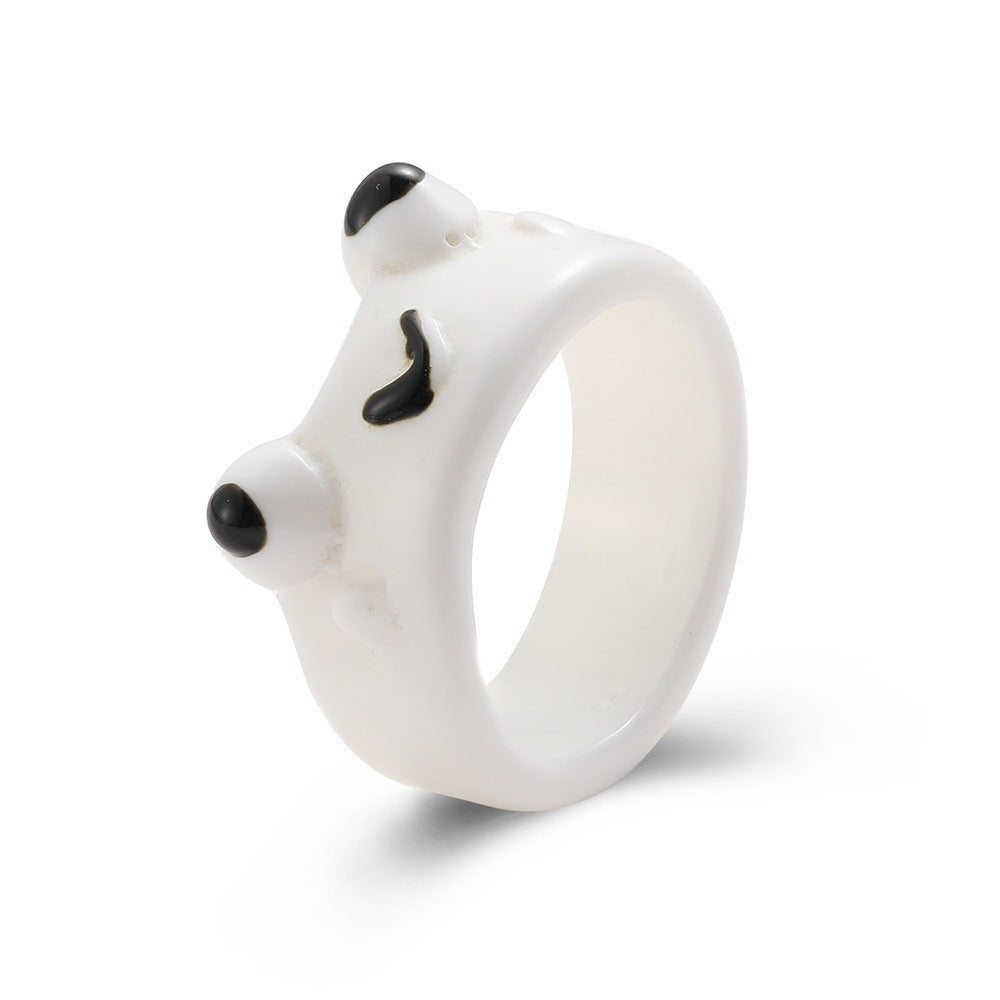Frog Green Pair For Couple Resin Rings