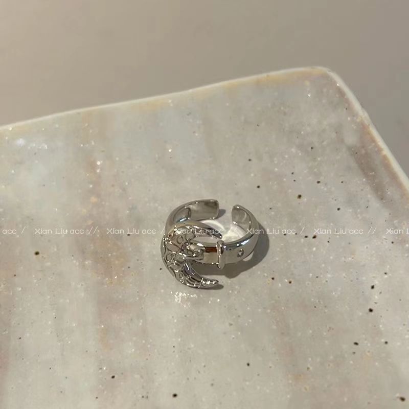 Star Moon Female Design Light Luxury High-grade Cold Style Rings