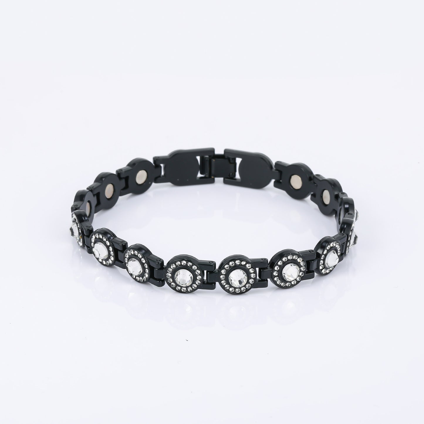 Women's Round Full Diamond Magnet Fashion Single Bracelet