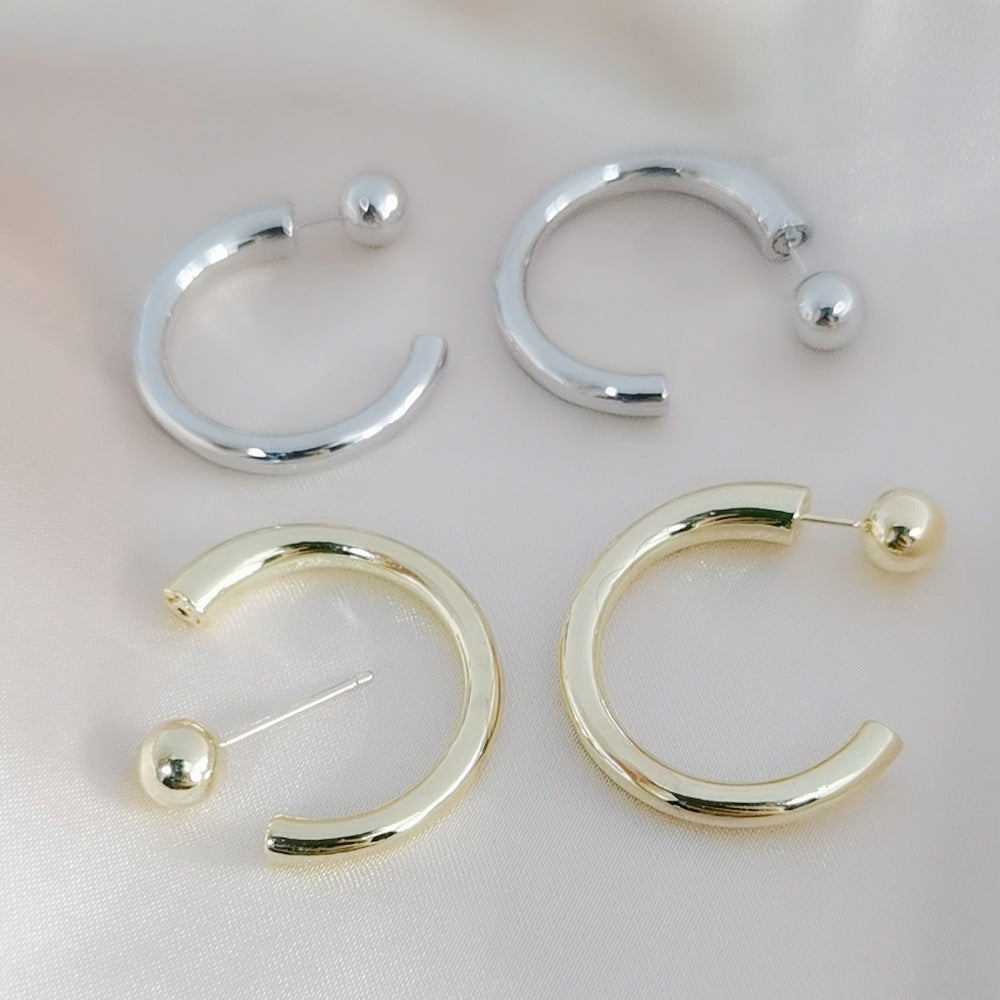 High Sense Large Fashionable Simple Eardrop Earrings