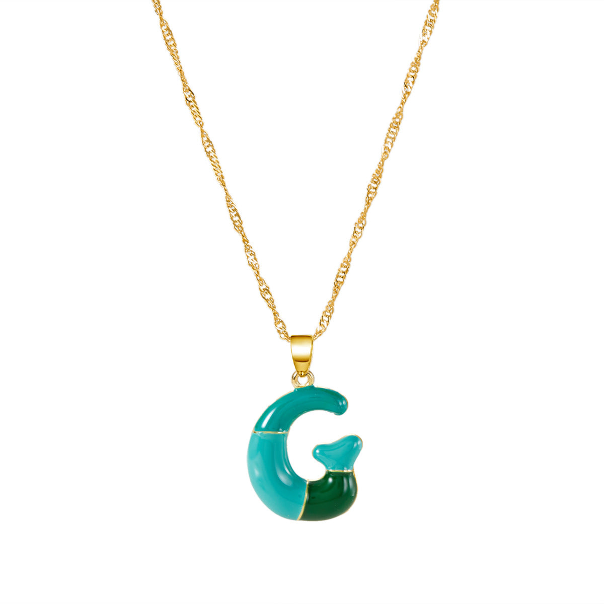 Letter Fashionable Dopamine Color Bubble Clavicle Necklaces