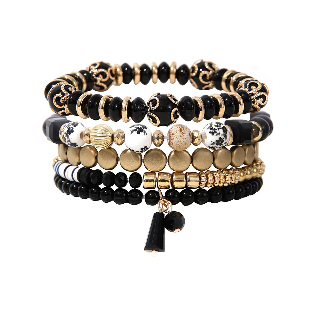 Bohemian Ceramic Printed Suit Sweet Cute Beads Bracelets
