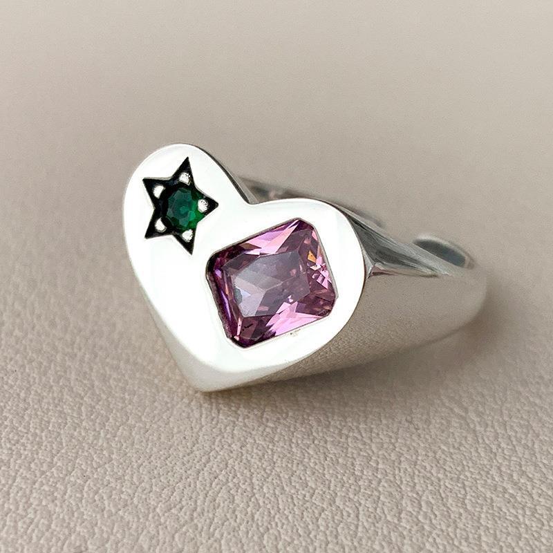 Style Dignified Sense Of Design Heart-shaped Rings
