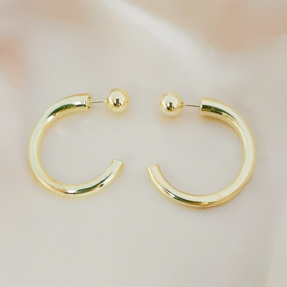 High Sense Large Fashionable Simple Eardrop Earrings