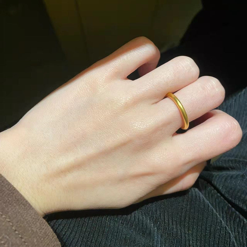 Women's Simple Ancient Inheritance Artificial Gold Gold-plated Rings