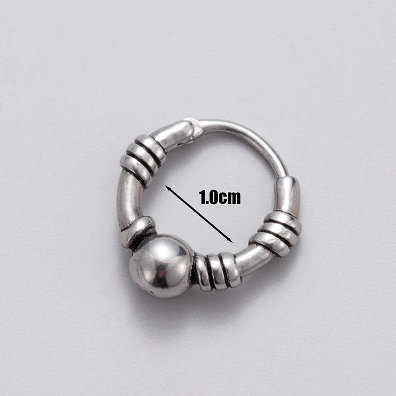 Men's Stainless Steel Casting Skull Totem Trendy Retro Earrings