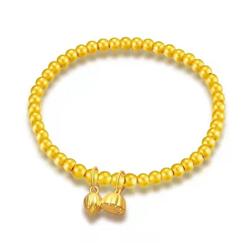 Gold-plated Lotus Seed Heart-to-heart Cute Gold Bracelets