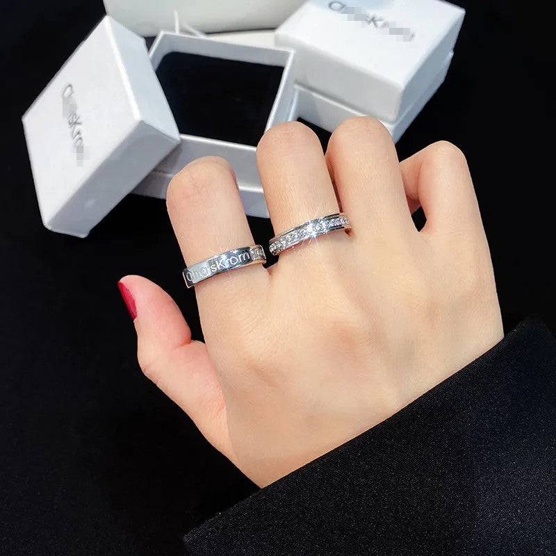 Women's & Men's Titanium Steel Home Valentine's Day Gift Rings