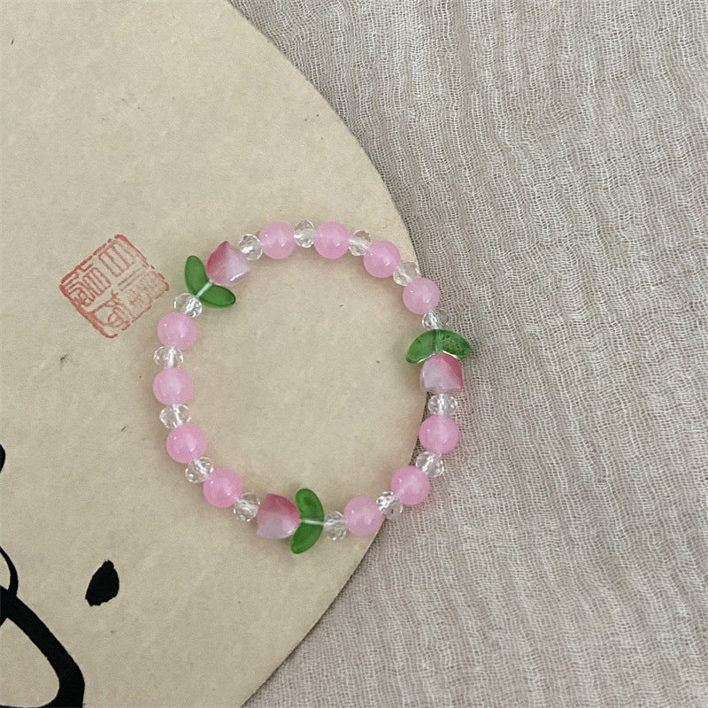 Style Beaded Elastic String Sweet Colored Bracelets