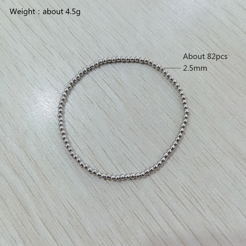 Men's Simple Fashion Steel Ball Material Elastic Bracelets