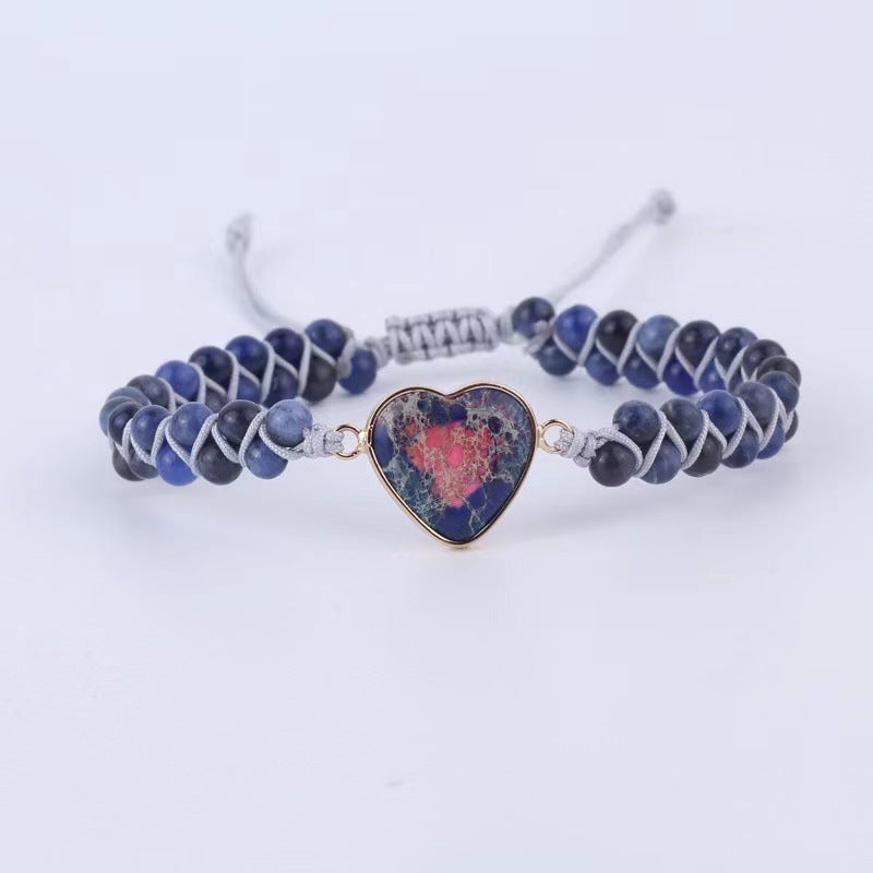 Emperor Stone Heart Shaped Double Layer Bracelets