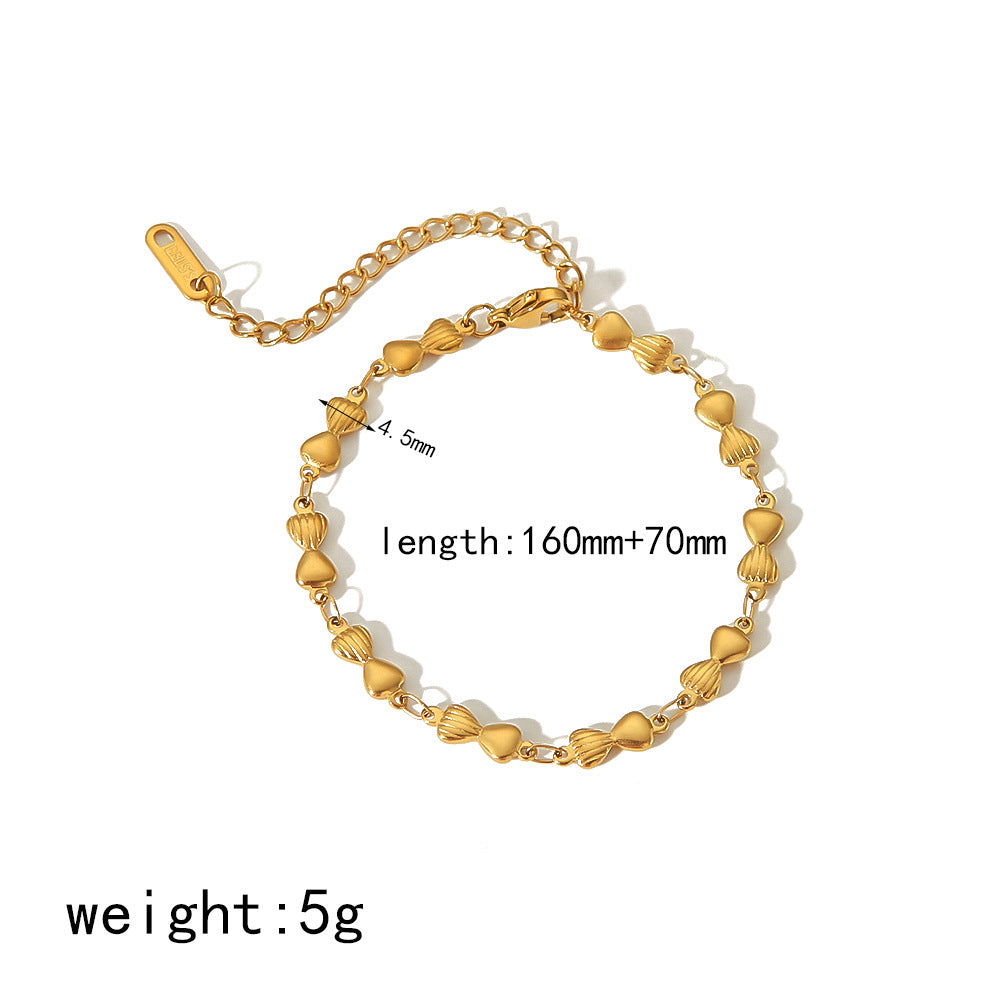 Gold Stainless Steel Chain Handmade Titanium Bracelets