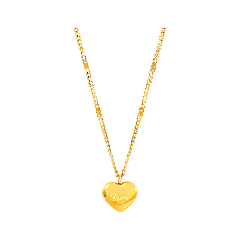 Chain Simple Temperament Entry Lux Peach Necklaces