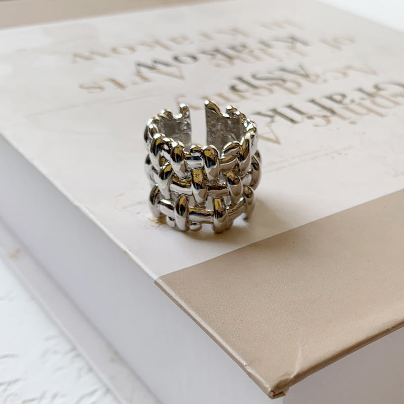 Women's & Men's Creative Design Mesh Woven Fashion Personality Rings